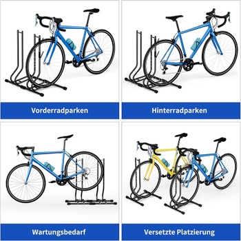 2x stojan na bicykel DT2, šírka pneumatiky až 70 mm, čierny - A