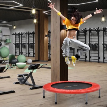 Mini trampolína TW10009RE, 101 cm, nosnosť 150 kg, červeno/čierna - B