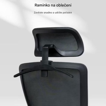 Ergonomická kancelárska stolička BS3G-V2, 2D opierka hlavy, čierno/modrá - A