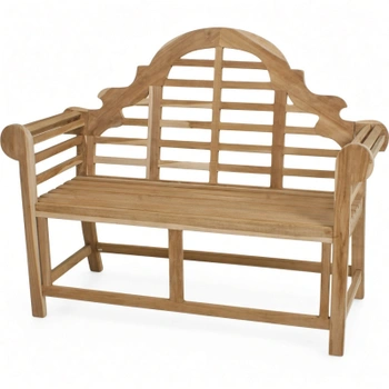 Zahradní lavice, 2místná, teak, 135 x 60 x 104 cm, přírodní…