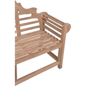 Záhradná lavica, 2-miestna, teak, 135 x 60 x 104 cm, prírodná - B