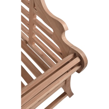 Zahradní lavice, 2místná, teak, 135 x 60 x 104 cm, přírodní - B