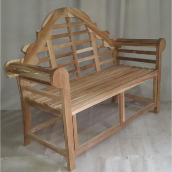 Zahradní lavice, 2místná, teak, 135 x 60 x 104 cm, přírodní - B