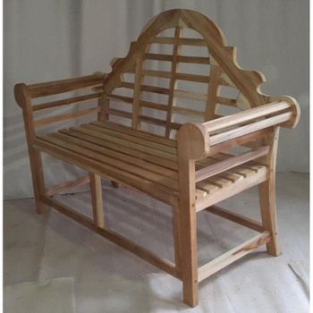 Zahradní lavice, 2místná, teak, 135 x 60 x 104 cm, přírodní - B