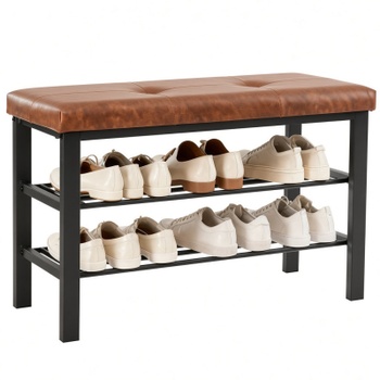 Botník DS-HXD3CPG, 30 × 80 × 50 cm, nosnosť 200 kg, čierno / hnedý - N