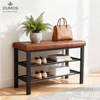 Botník DS-HXD3CPG, 30 × 80 × 50 cm, nosnosť 200 kg, čierno / hnedý - N