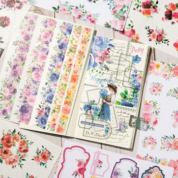 20 listů samolepek do alba, více než 100 samolepek do deníku pro scrapbooking, estetické vintage