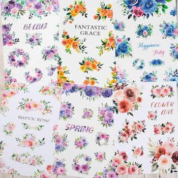 20 listů samolepek do alba, více než 100 samolepek do deníku pro scrapbooking, estetické vintage
