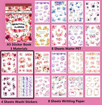 20 listů samolepek do alba, více než 100 samolepek do deníku pro scrapbooking, estetické vintage
