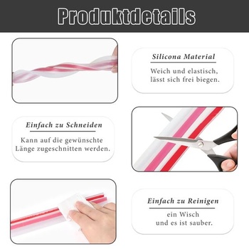 Tesniaci profil pre kuchynskú soklovú lištu, 3 metre, tesnenie pre profil kuchynského sokla,
