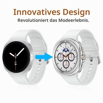 Puzdro Amizee kompatibilné s Samsung Galaxy Watch 9/8 40mm, strieborné/biele