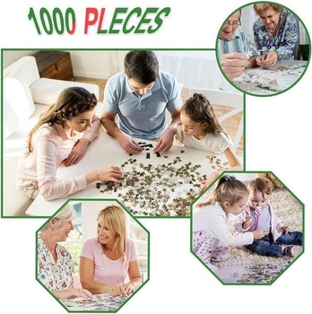 Puzzle 1000 dílků pro dospělé, klasická vzdělávací hra Krásná dekorace - Útulný páví domeček -