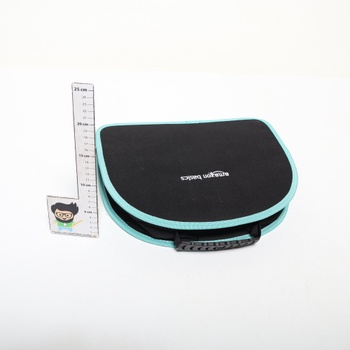 Súprava náradia Amazon Basics, 104 kusov, s guľatou taškou pre ľahké prenášanie, tyrkysová, 36,5 x 29 x
