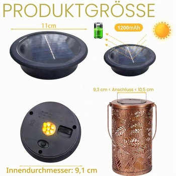 Náhradní díly pro solární světla 9,1/11 cm, 1 ks. Náhradní vrchní díl pro solární světlo, náhradní