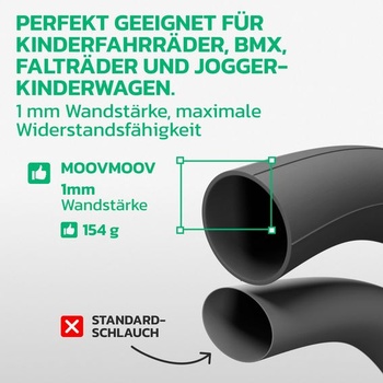 Vnútorná duša do kolesa MOOVMOOV 20 palcov - vhodná pre plášte 20x1,85, 20x1,90, 20x1,95, 20x2,0,