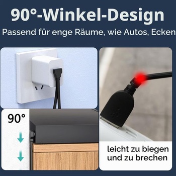 USB rozbočovací kábel, 1 vstup 2 výstupy, 90stupňový USB 2.0 A samec na duálne samice, uhlový