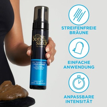 Bondi Sands – Samoopalovací pěna 1 Hour Express, pro rychlé opálení bez šmouh i bez slunce, 200 ml