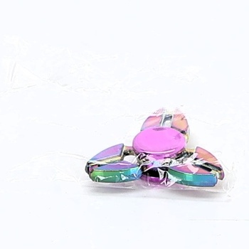 SCIONE Sada 6 kovových fidget spinnerů - duhové barvy pro dospělé i děti, s ultra otočnými ložisky