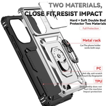 Magnetické pouzdro pro Xiaomi Poco X7 Pro 5G s kroužkem, ochranný kryt s krytkou objektivu, pouzdro