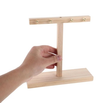 Drevený stojan na manikúru, béžový, minimalistický, ľahký a ľahko skladovateľný, na umelé nechty,