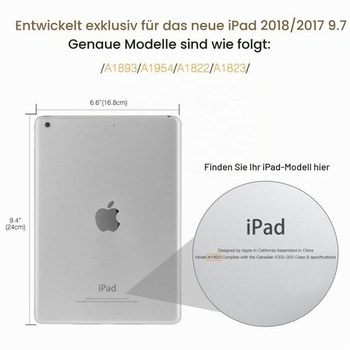 Chytré puzdro MoKo pre iPad 5./6. generácie 9,7 palca 2018/2017, vesmírne šedá