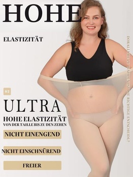 Dámske pančuchy DORALLURE pre väčšie veľkosti 60 DEN polopriehľadné nylonové pančuchy 3XL-4XL