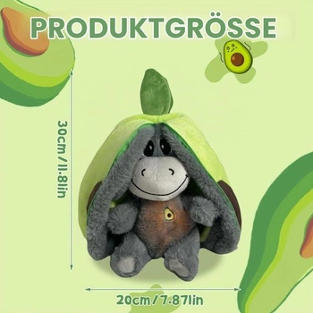 Plyšový osel Dýchající, 32cm plyšový osel s tlukotem srdce, dýcháním, hudbou a světly, měkká