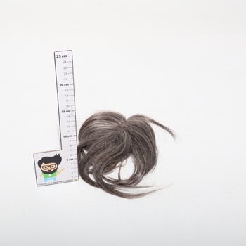 Flufymooz Príčesok z pravých ľudských vlasov pre ženy, 26 cm, 100% pravý ľudský vlasový ozdobný