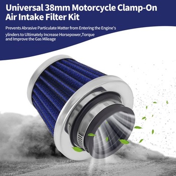 AHL 2dielny univerzálny motocyklový vzduchový filter, 39mm dvojvrstvový oceľový filter kompatibilný s