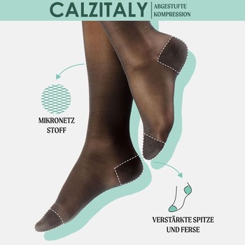CALZITALY Podkolienky s postupnou kompresiou | Podporné pančuchy so strednou kompresiou 10-14 mmHg |