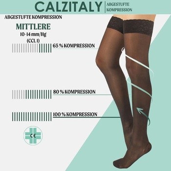 CALZITALY Podkolienky s postupnou kompresiou | Podporné pančuchy so strednou kompresiou 10-14 mmHg |