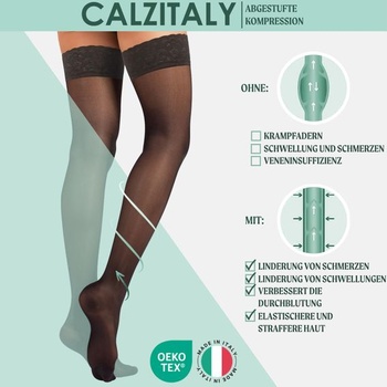 CALZITALY Podkolienky s postupnou kompresiou | Podporné pančuchy so strednou kompresiou 10-14 mmHg |