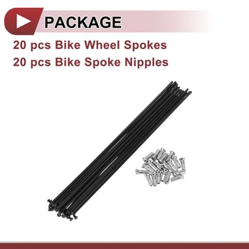 INFINAUTO Drôty na bicykel 13G čierne 20 kusov nerezová oceľ 304 187 mm