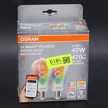 OSRAM SMART+ RGB žiarovka s vláknom Edison s technológiou Matter cez Wi-Fi, výhodné balenie 2 ks,