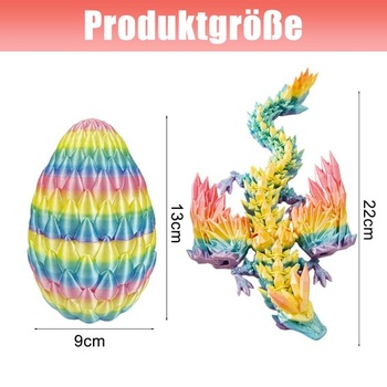 Joycabin 3D tlačené dračie vajce s drakom, hračka fidget, dúha