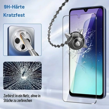 Ochranná fólia na displej pre Redmi 14C s fotoaparátom, 2+2 kusy, tvrdené sklo, ultra číra ochranná