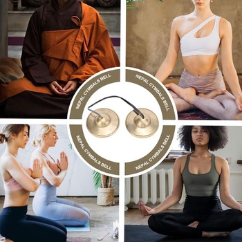 Tibetské činely Tingsha, budhizmus, tibetské budhistické meditačné jogové zvonkohry, budhistický