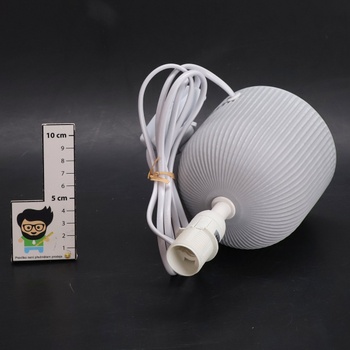Briloner - Stolová lampa s látkovým tienidlom, káblový vypínač, keramická základňa, lampa do