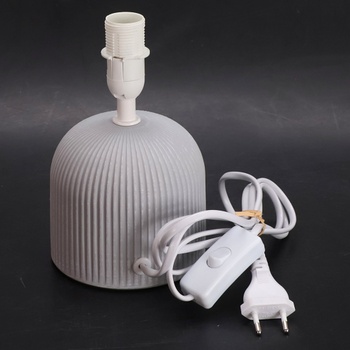 Briloner - Stolová lampa s látkovým tienidlom, káblový vypínač, keramická základňa, lampa do