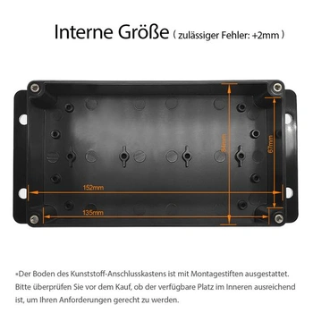Rozvodná krabice, vodotěsná a prachotěsná, krytí IP65, univerzální kryt elektroniky z ABS plastu,
