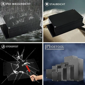 Rozvodná krabice, vodotěsná a prachotěsná, krytí IP65, univerzální kryt elektroniky z ABS plastu,