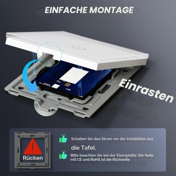 Chytrý vypínač světel Bseed GL86TSI21W*2