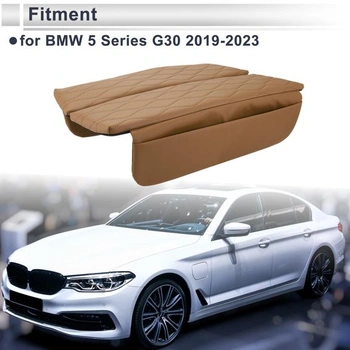 INFINAUTO Středová loketní opěrka s úložným vakem pro BMW řady 5 G30 2019-2023 světle hnědá 1 sada