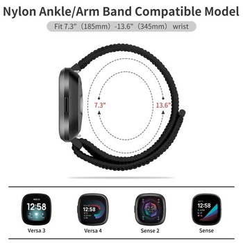 Chinbersky sportovní náramek na kotník kompatibilní s Fitbit Versa 4/Fitbit Versa 3/Fitbit Sense