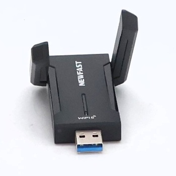 NEWFAST Vysoko výkonný WiFi adaptér NF-U353, AXE5400 USB WiFi 6E adaptér | 6 GHz USB adaptér, WiFi,