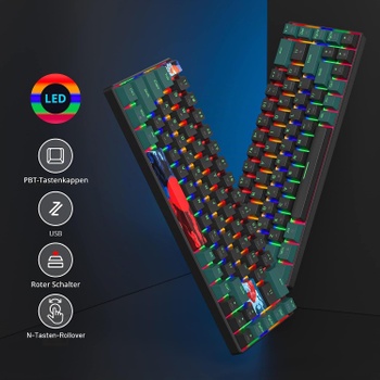 Mechanická klávesnica Solidee káblová RGB