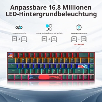 Mechanická klávesnica Solidee káblová RGB