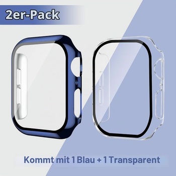 Uluck 2 kusy tvrdých pouzder s ochranným sklem kompatibilních s Apple Watch SE 2/Series 6/5/4 44