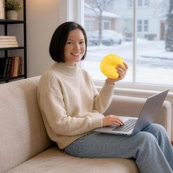 MEIEST Obří mačkací hračka se žlutým sýrem - 10 cm měkká zábavná hračka Stresová kostka -