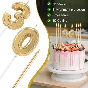 Šampanské narodeninové sviečky, narodeninové tortové sviečky pre 18. narodeniny so 6 dlhými
